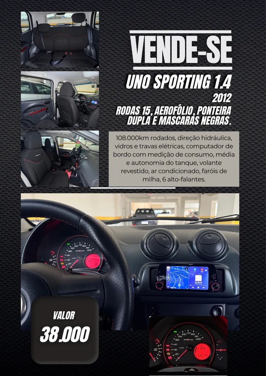Fiat Uno Sporting 1.4 EVO Fire Flex 8V 4P 2012 - Foto 2