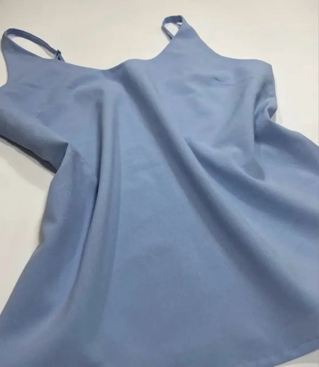 Blusa tam P de crepe Azul Claro - Foto 6