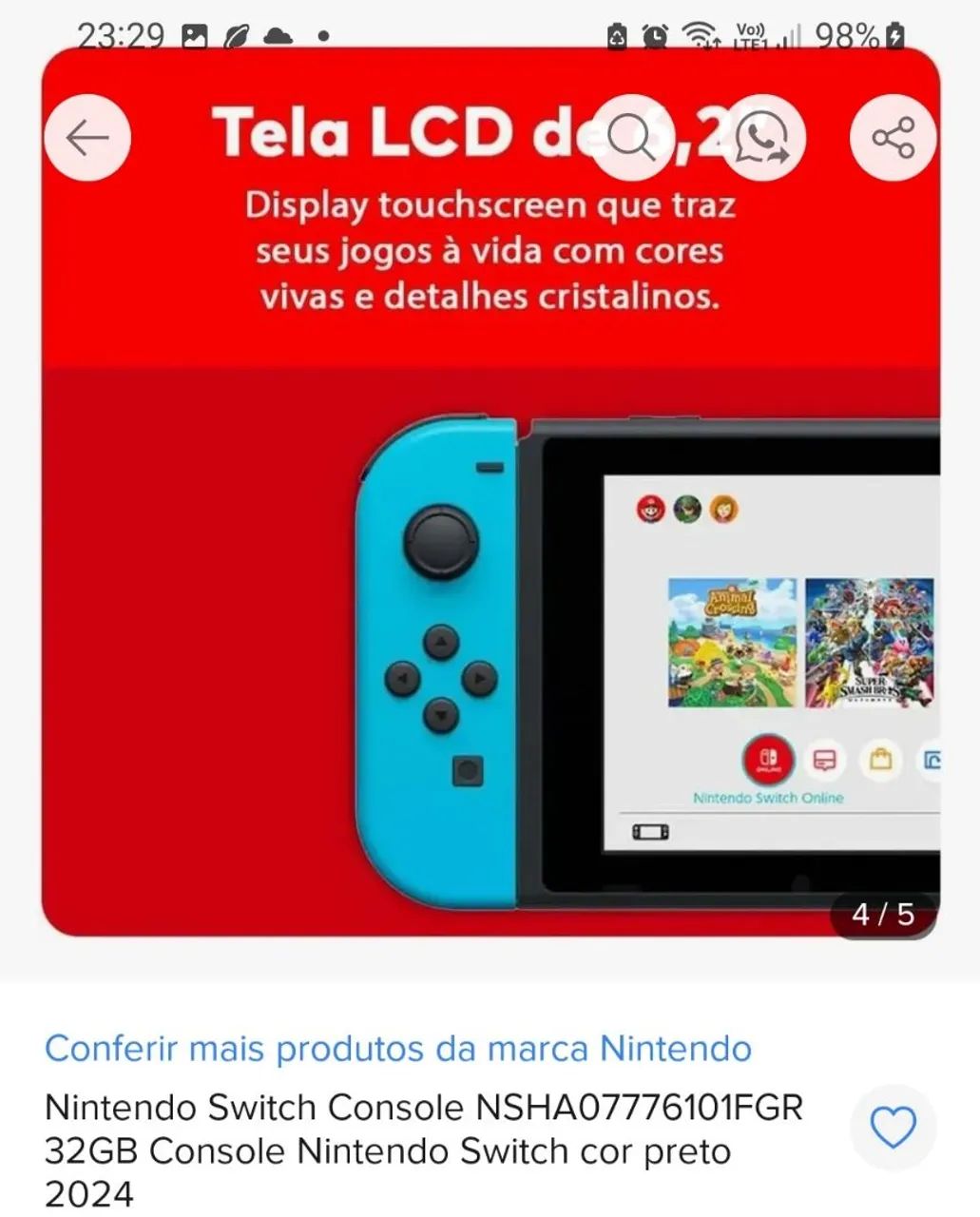 Vende-se nintendo switch  - Foto 2
