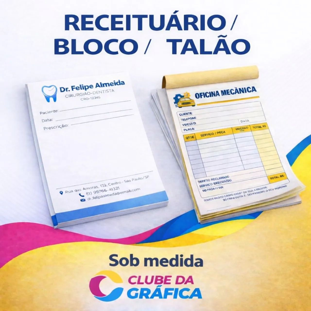 Receituário / Bloco / Talão / Personalizados