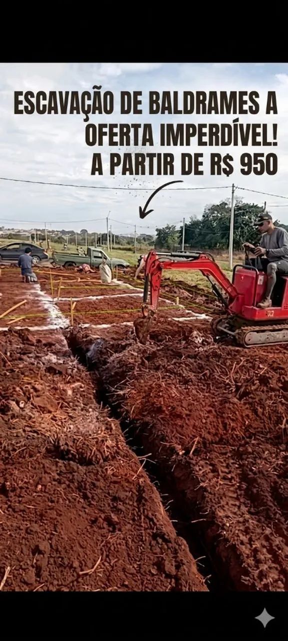Escavações Baldrames Piscinas e Valetas em Geral