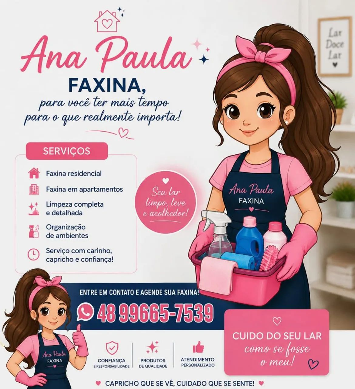 Limpeza geral de casas/ ap/ escritório...