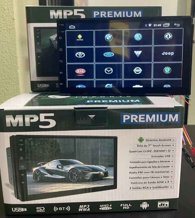 Central Multimídia Android Auto Carplay 7 Polegadas Sem Fio 2 Din sistema Android Youtube - Foto 2