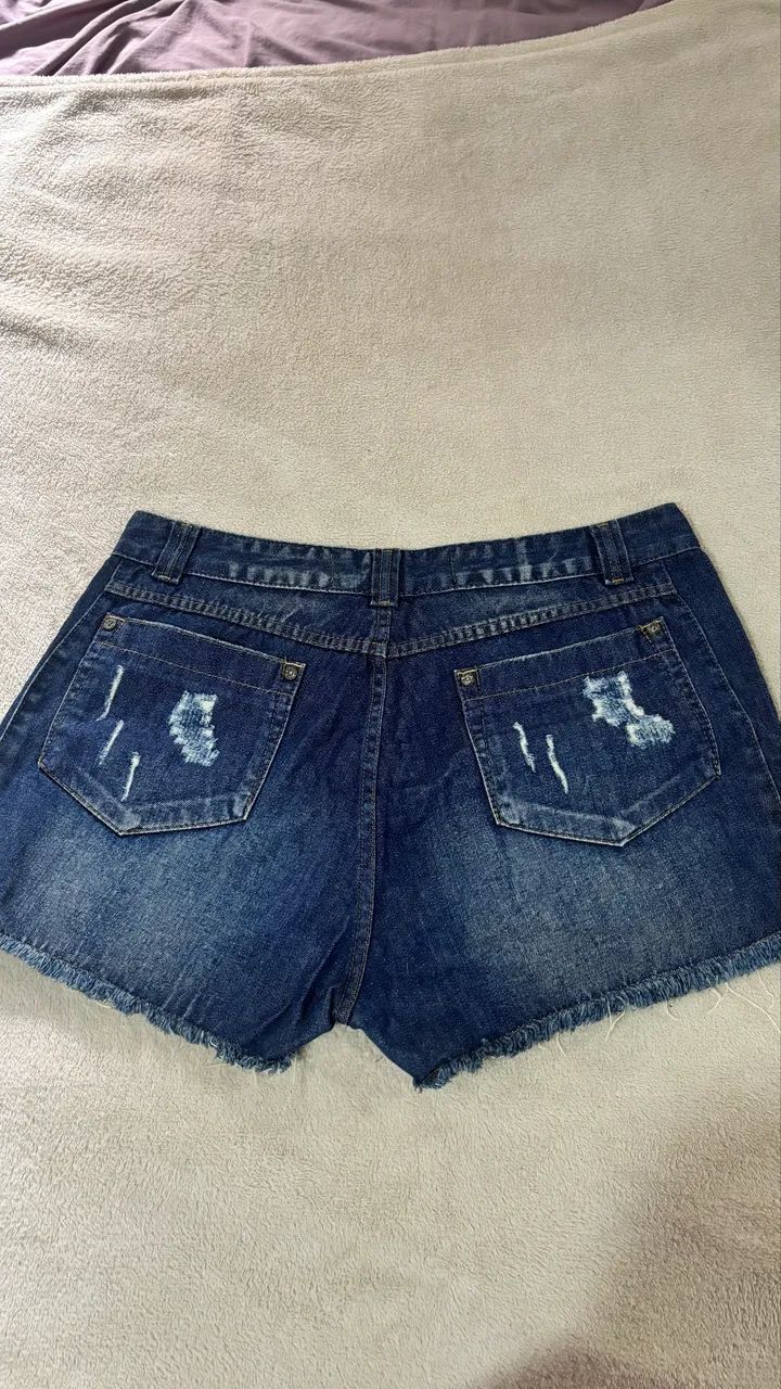 Short Jeans Maria Estampada TAM 44 - Foto 2