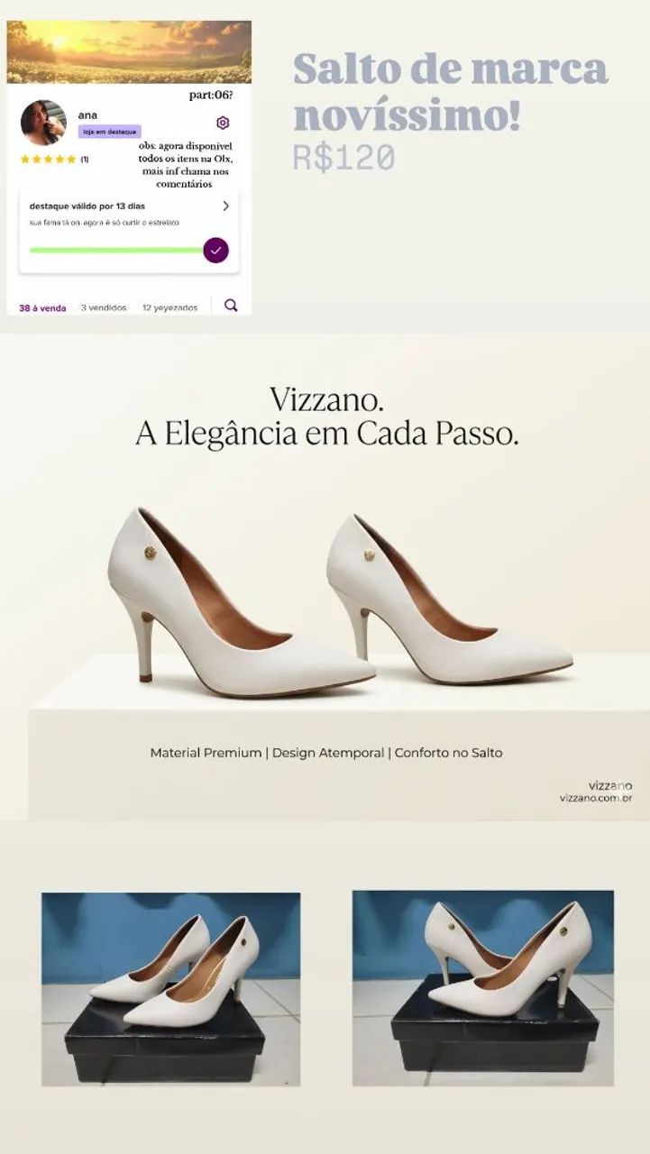 Salto branco Vizzano 37