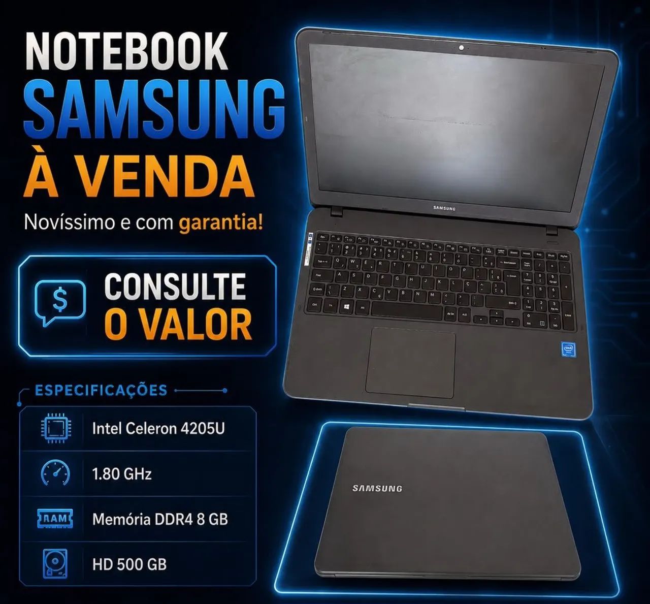 Notebook Samsung novo