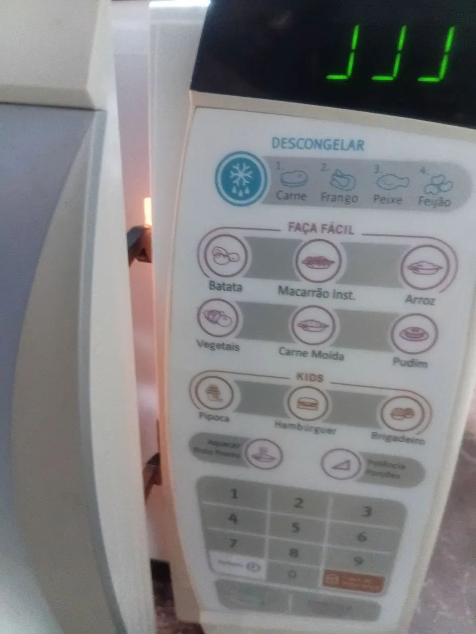 Micro-ondas Electrolux apenas com número da led ruim  - Foto 5