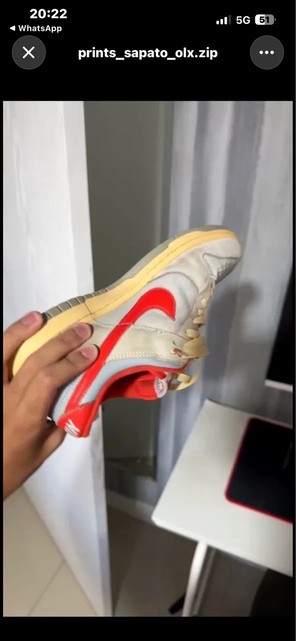 Nike Dunk Low Athletic Department Grey Red, - Foto 4