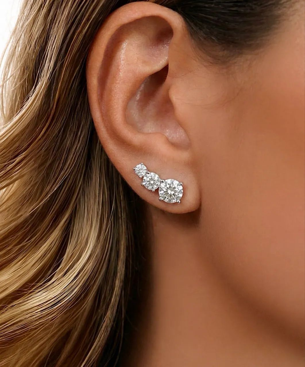 Brinco Ear Cuff Moissanite - Foto 2
