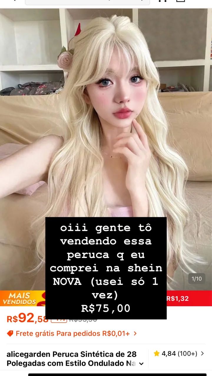 PERUCA LOIRA SHEIN NOVA - Foto 2