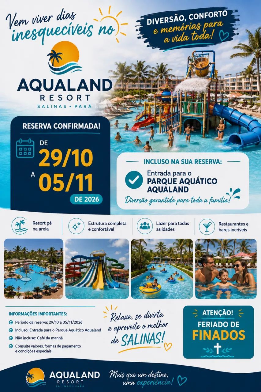 Feriado de FINADOS Aqualand Resort 