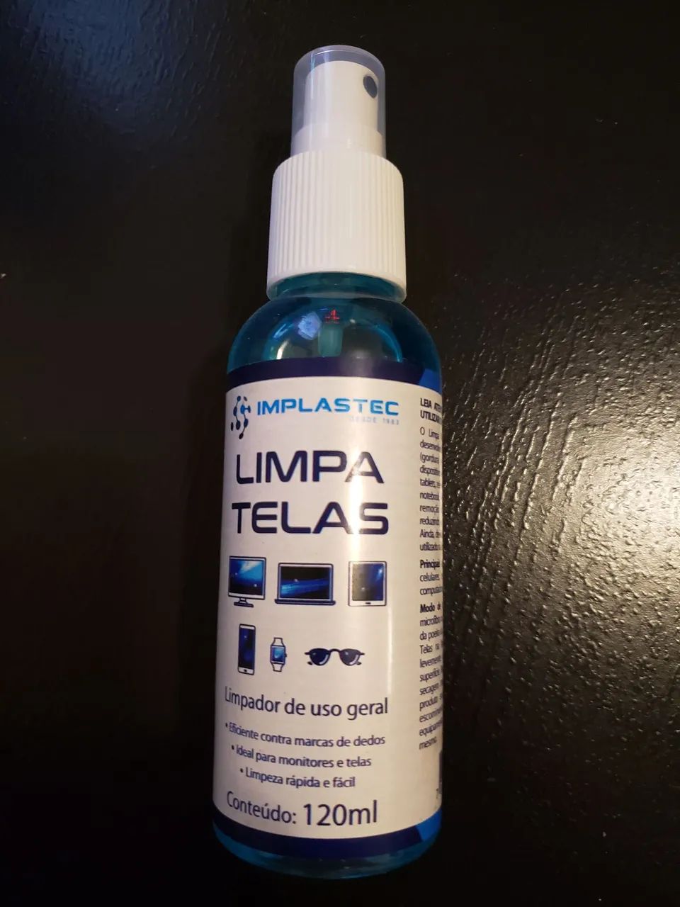 Limpa telas 120ml implastec