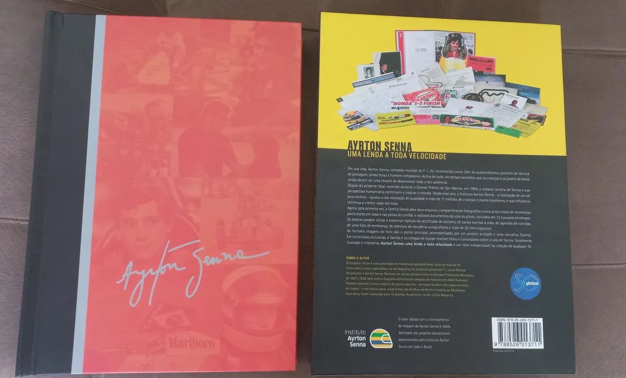 Livro album Ayrton Senna - Uma Lenda A Toda Velocidade (Completo
