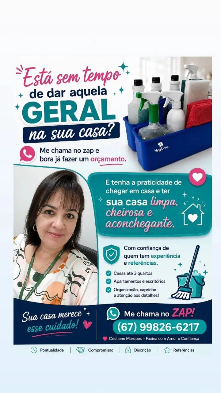 Serviço de limpeza diarista
