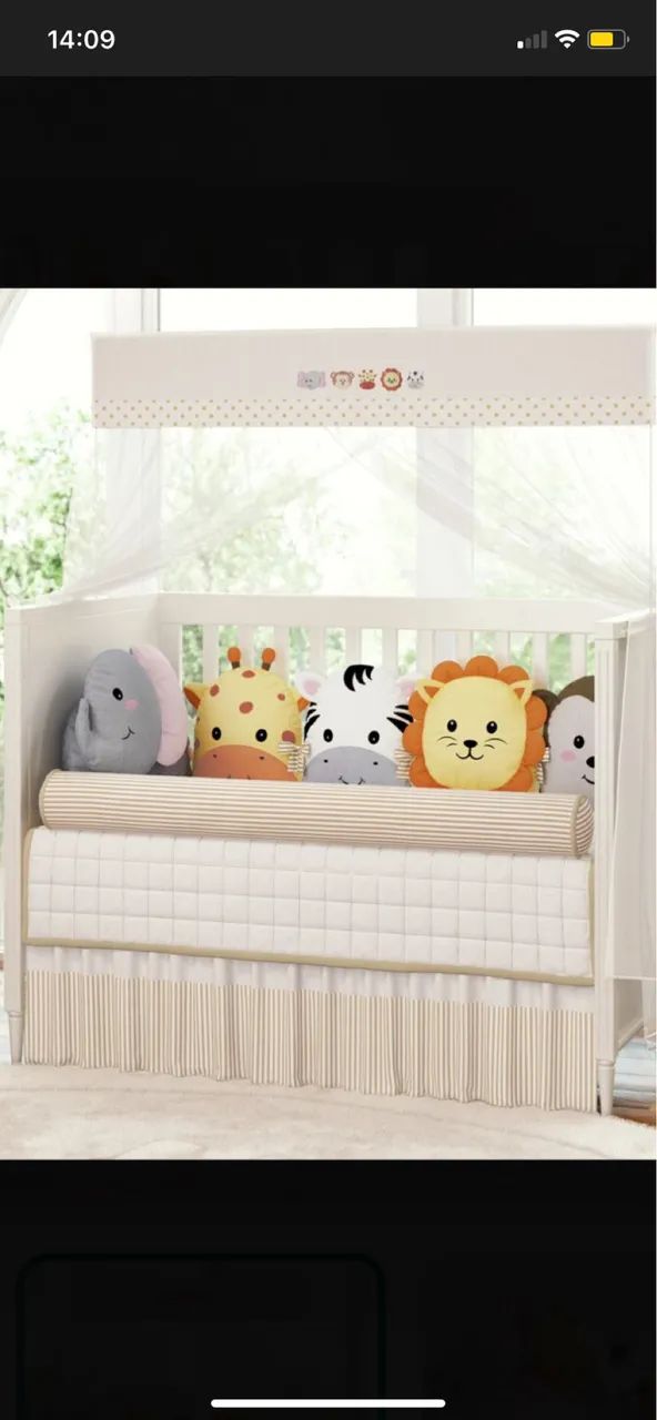 Kit Berço  Amiguinhos safari unisex  da grão de gente