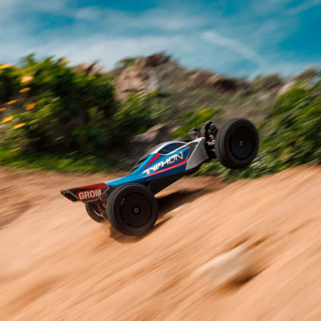 CARRO ARRMA 1/14 TYPHON GROM 4WD BUGGY RTR BLUE - Foto 5