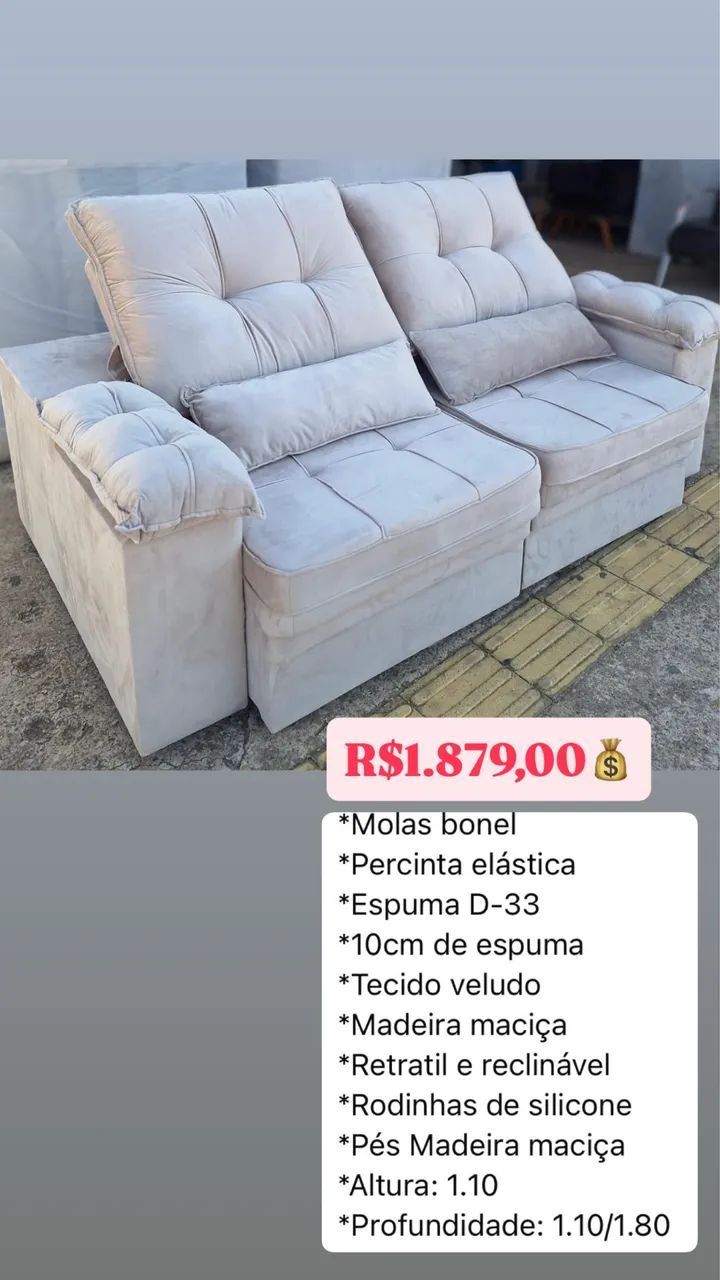 Sofá Retrátil e Reclinável 289A