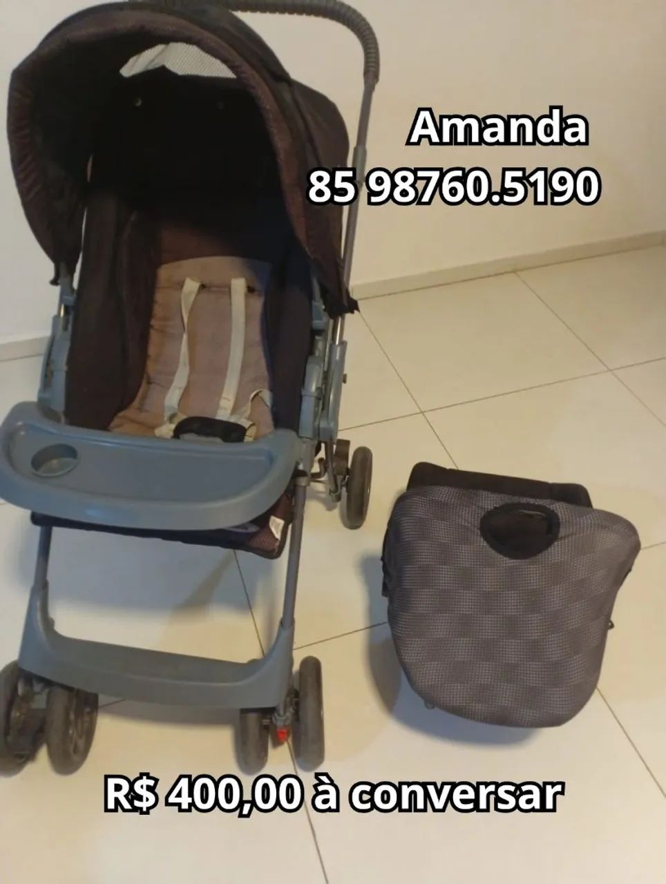 Carrinho e cadeira - bebê até 12 meses - Foto 3