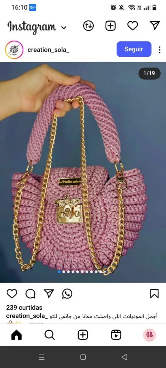 Artes e bolsas em crochê  - Foto 5