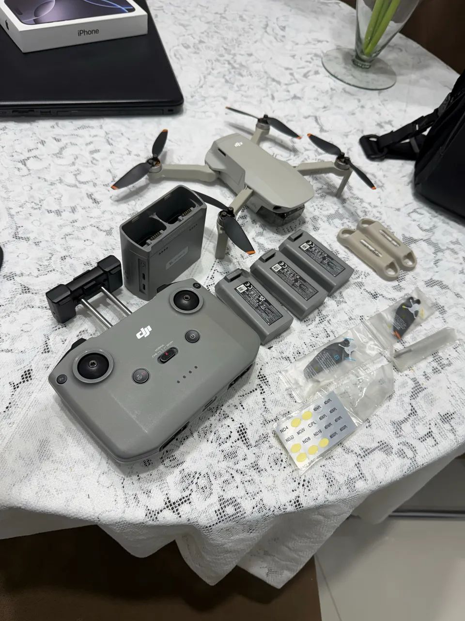Drone DJI Mini 2 4K C/ Combo Fly More 3 Baterias