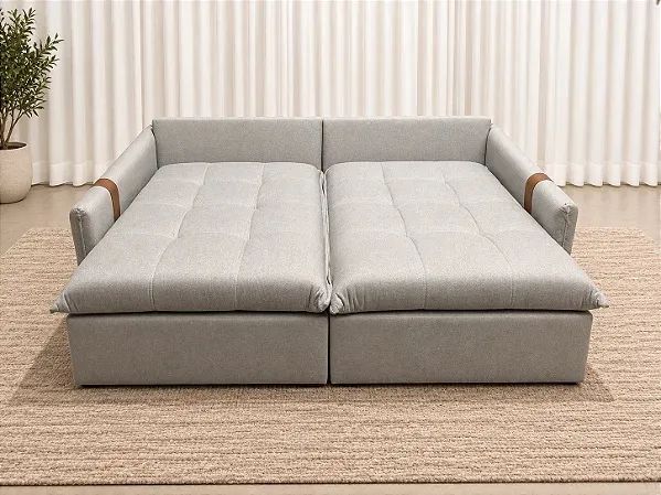 Sofá Cama Lis 2.00m Sem Caixa D28 Soft - Bouclé Entrega Rápida - Foto 4