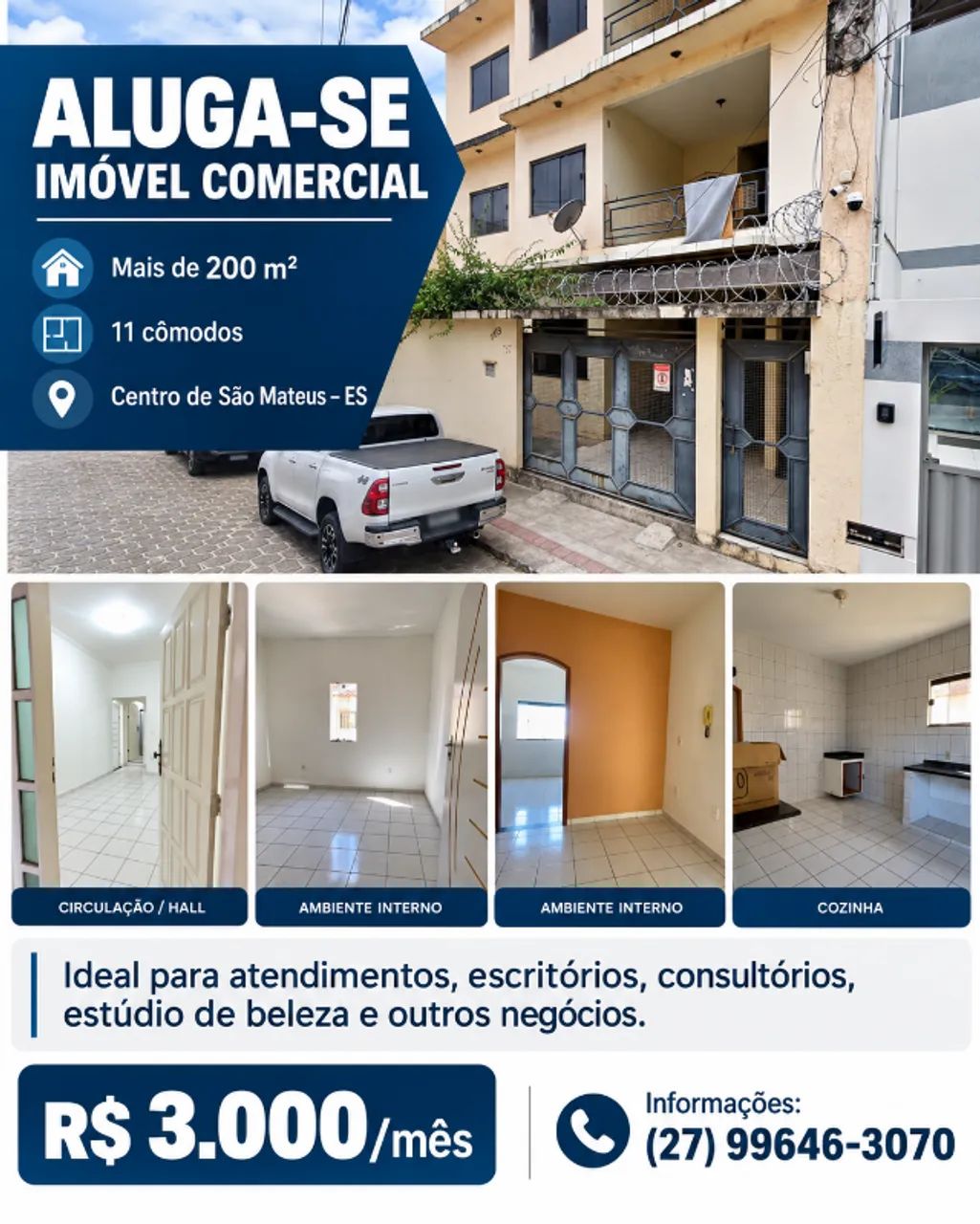 Apartamento para fins comerciais 