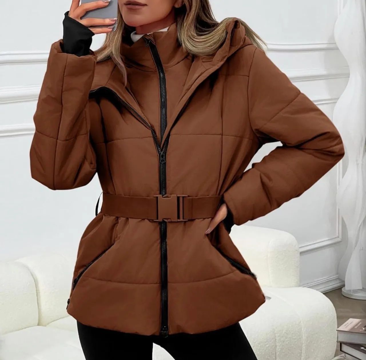 Casaco Acolchoado Feminino Impermeavel Importado - Foto 3