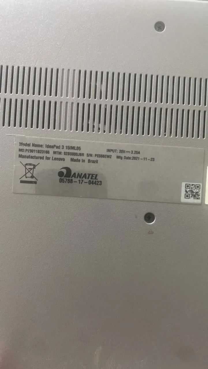 Notebook Lenovo IdeaPad 3 Core i3 - R$ 1.200 - Foto 3