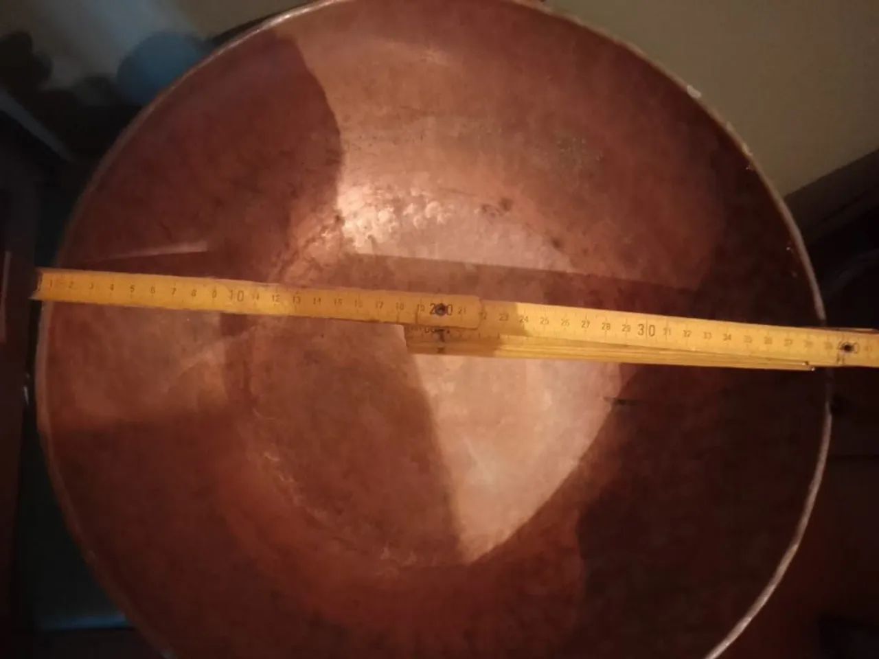 Antiguidades- tacho de cobre. 40 cm de diâmetro.  - Foto 3