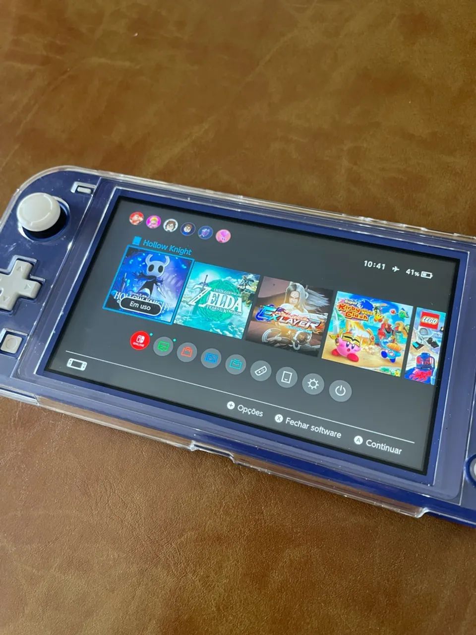Nintendo Switch Lite Azul + Carregador Original, Capa e Película +
