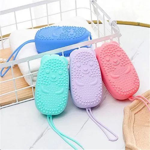 Esponja De Silicone Macia Para Banho Escova Espuma Interna Confortável