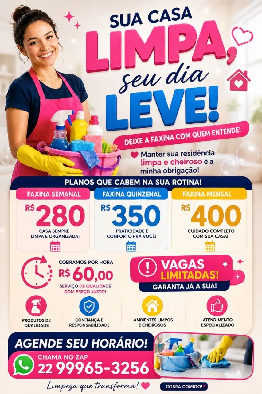 Faxineira profissional 