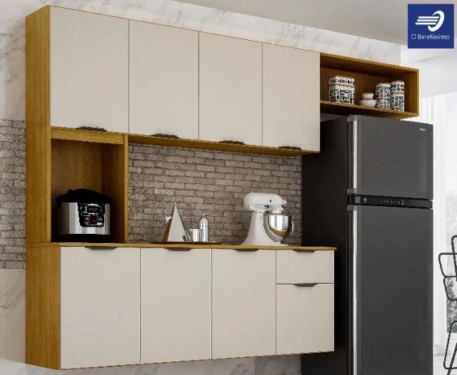 Cozinha Suspensa com Balcão Moderna Lacrada - Foto 3