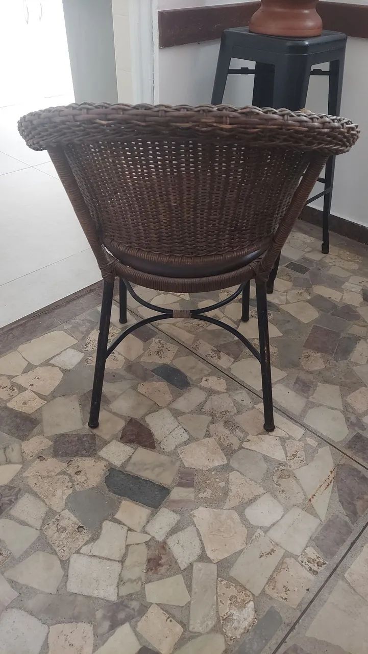 Cadeiras em ferro e fibra natural - Foto 3