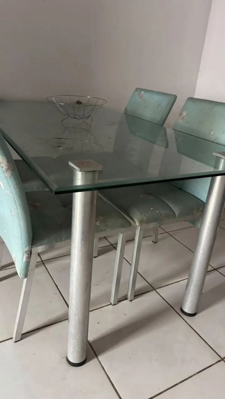 Mesa de vidro 4 lugares - Foto 2
