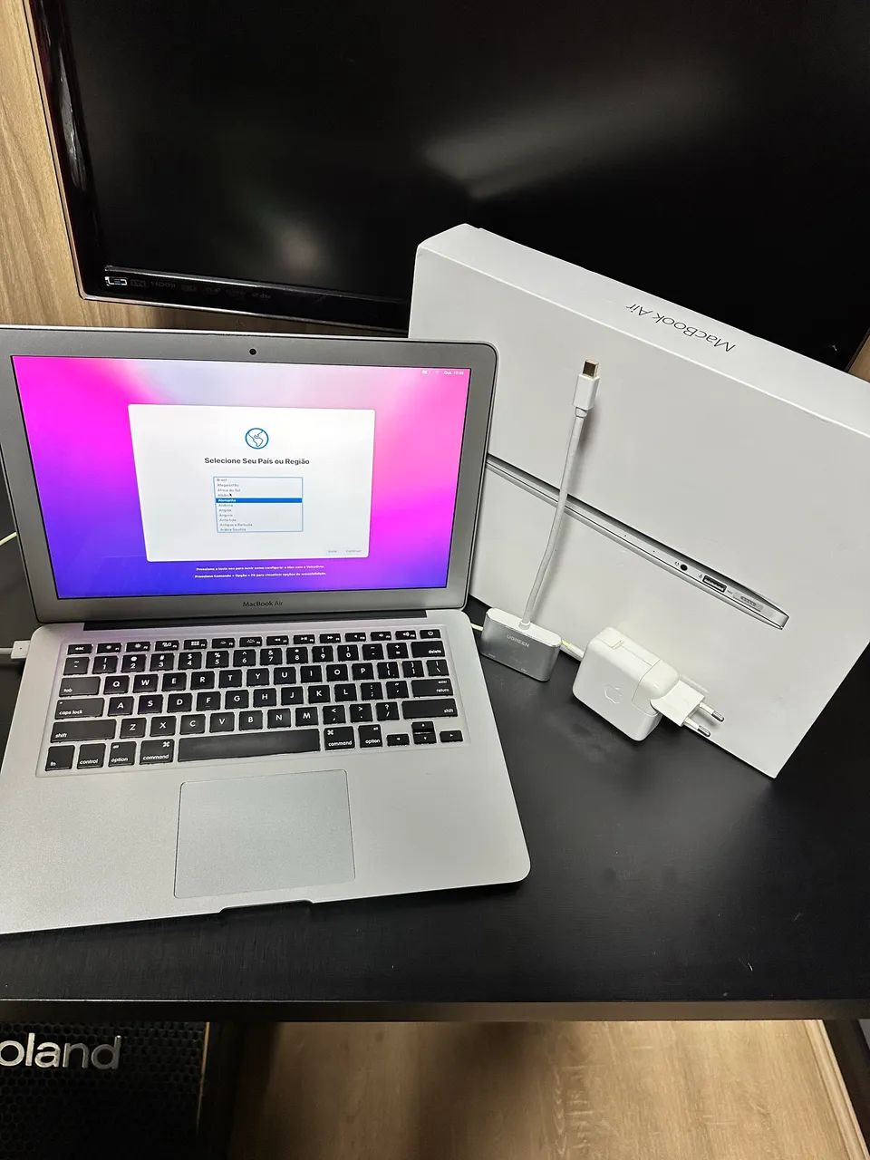 MacBook Air 2017 Completo na Caixa - Bateria Nova Original 54 Ciclos + Adaptador HDMI