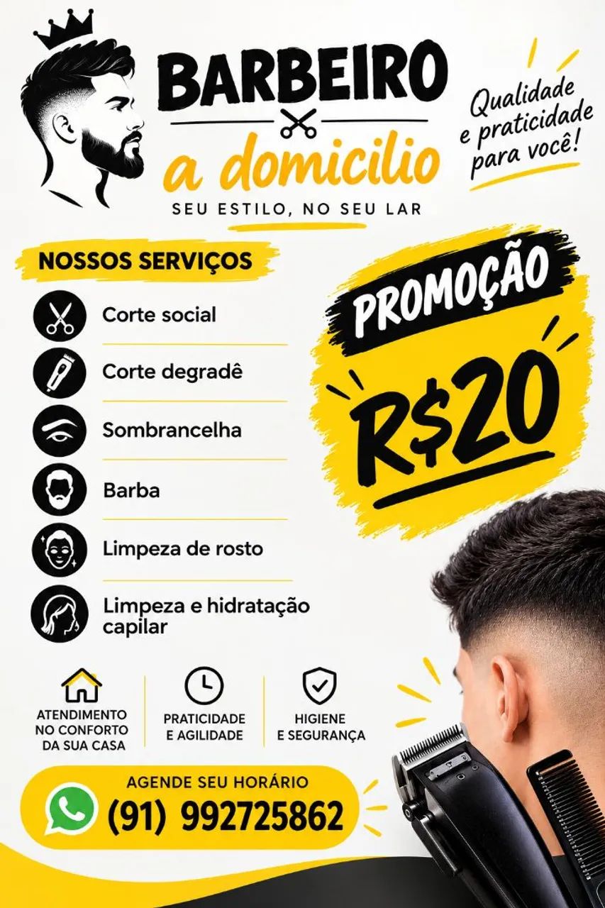 Barbeiro a domicílio 