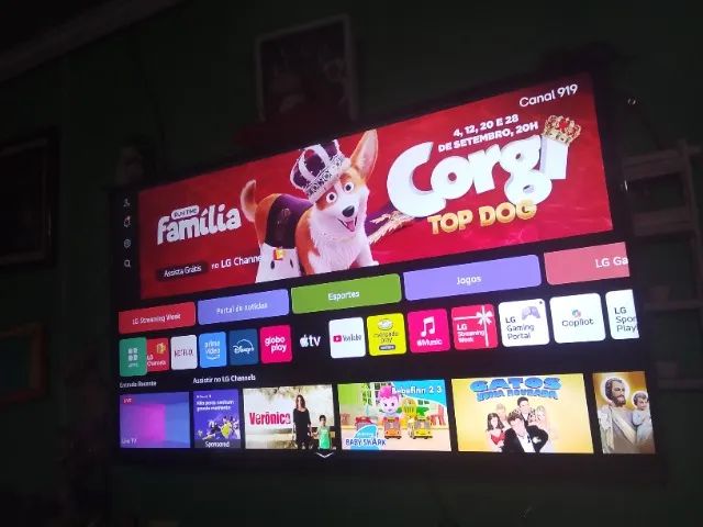 Vendo essa TV LG 43 polegadas quatro meses de uso nota fiscal tudo TV zero