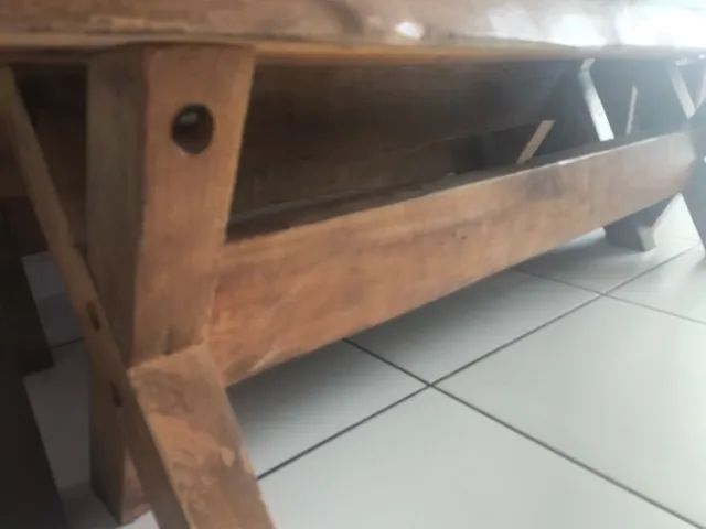 Mesa com banco de madeira de jaca - Foto 3