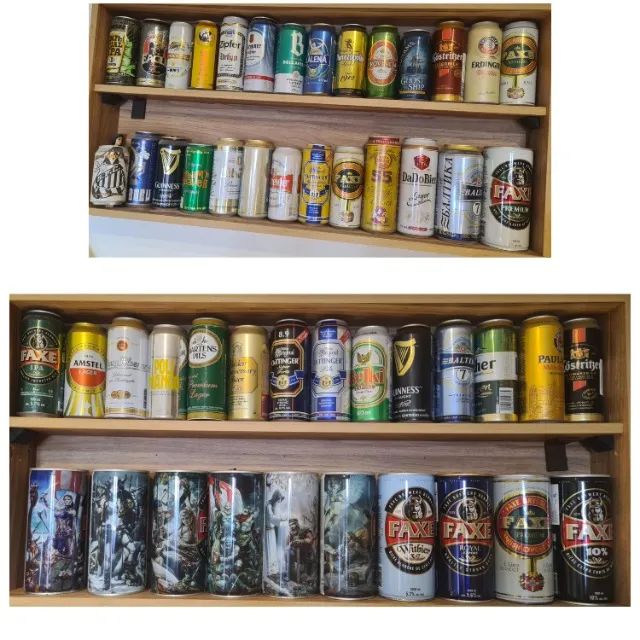 Coleção com 214 Latas + Móvel Expositor Sob Medida (Pronto para Vitrine) - Foto 3