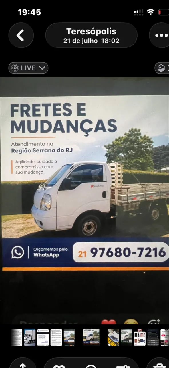 Fretes e mudanças locais e interestaduais
