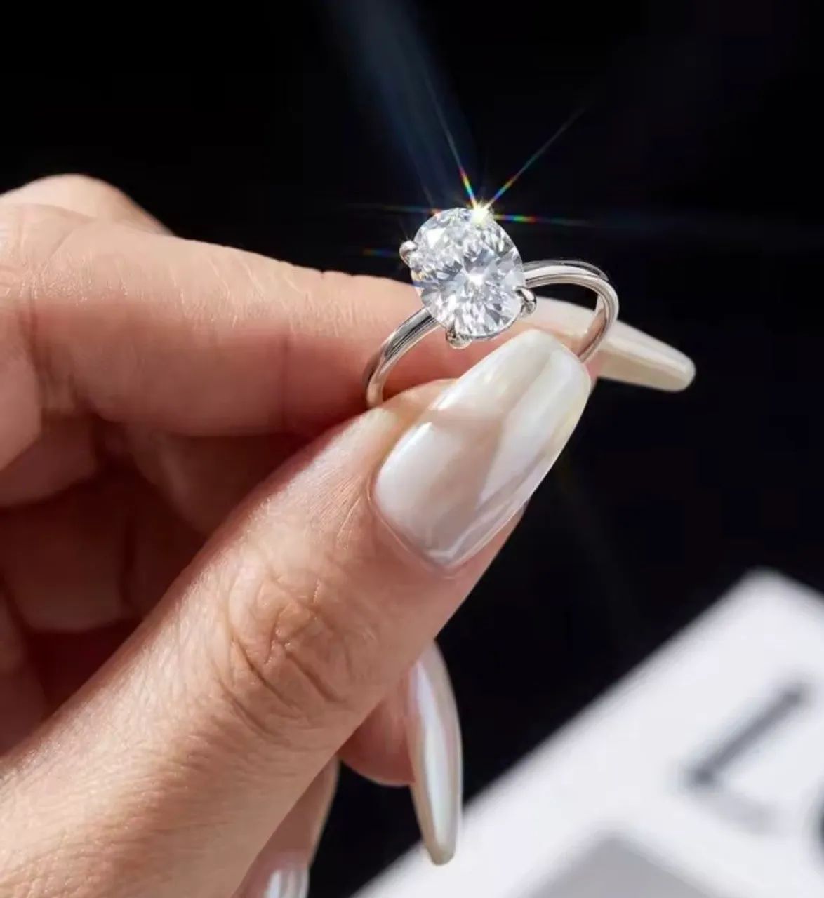 Anel diamante moissanite 1ct - Foto 2