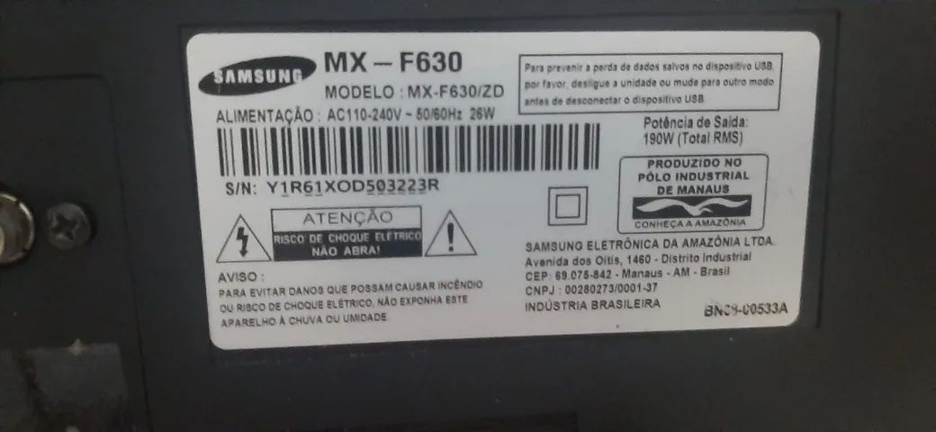 Micro System Samsung FX-360 190W RMS - Potente e Funcionando 100%  - Foto 2