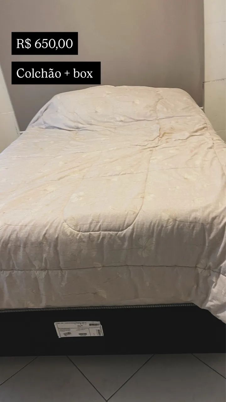 Cama com colchão e box