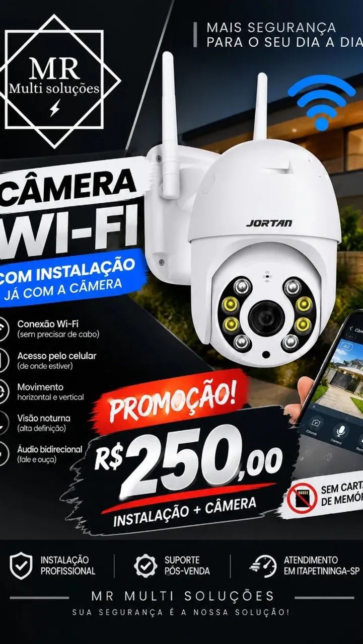 Promoção camera wi-fi