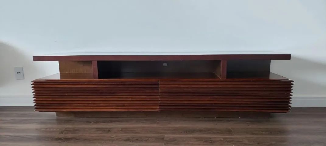 Solid wood rack. Dimensions 2 m x 50 cm, 2 large drawers, excellent condition