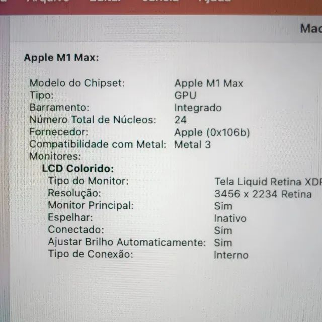 MACBOOK PRO 16 M1 MAX 64GB/1TB - SPACE GRAY - 81 CICLOS - Foto 5