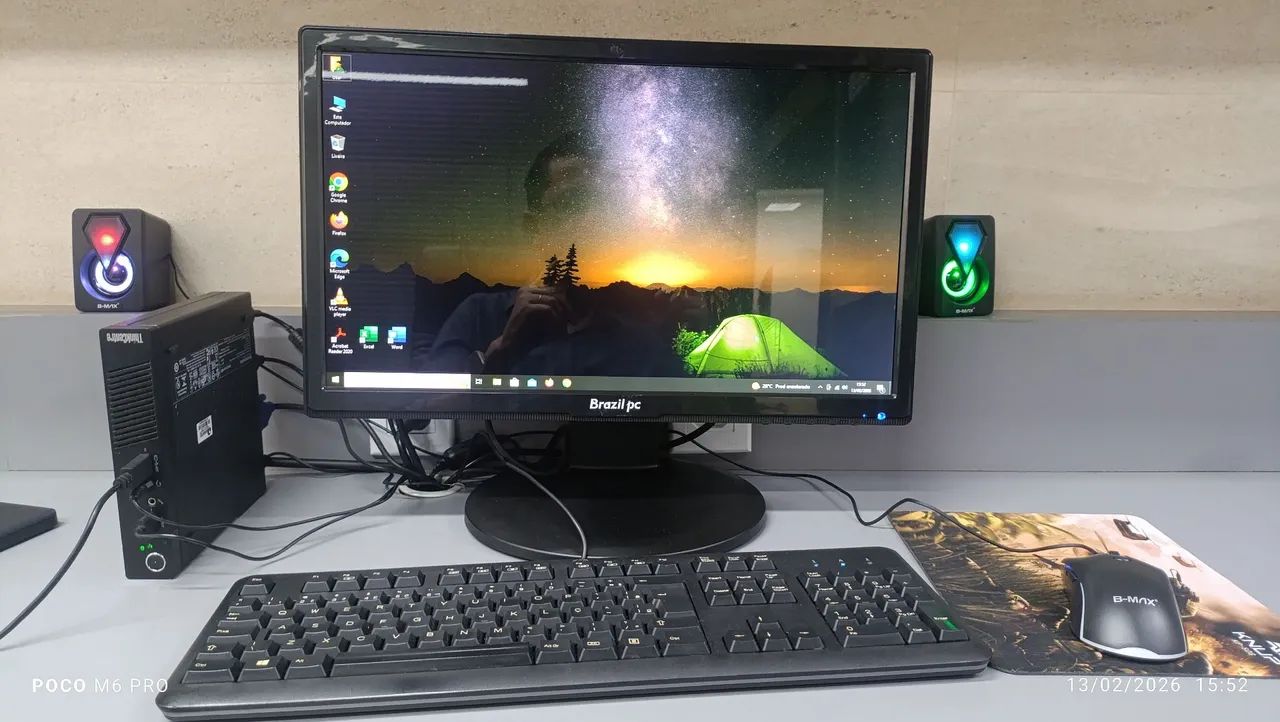 Computador (Mini CPU) completo com HD SSD, 8GB de memória e Monitor de "20" polegadas 