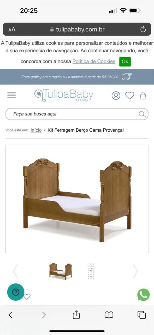 Berço para bebê tulipa beby  - Foto 3