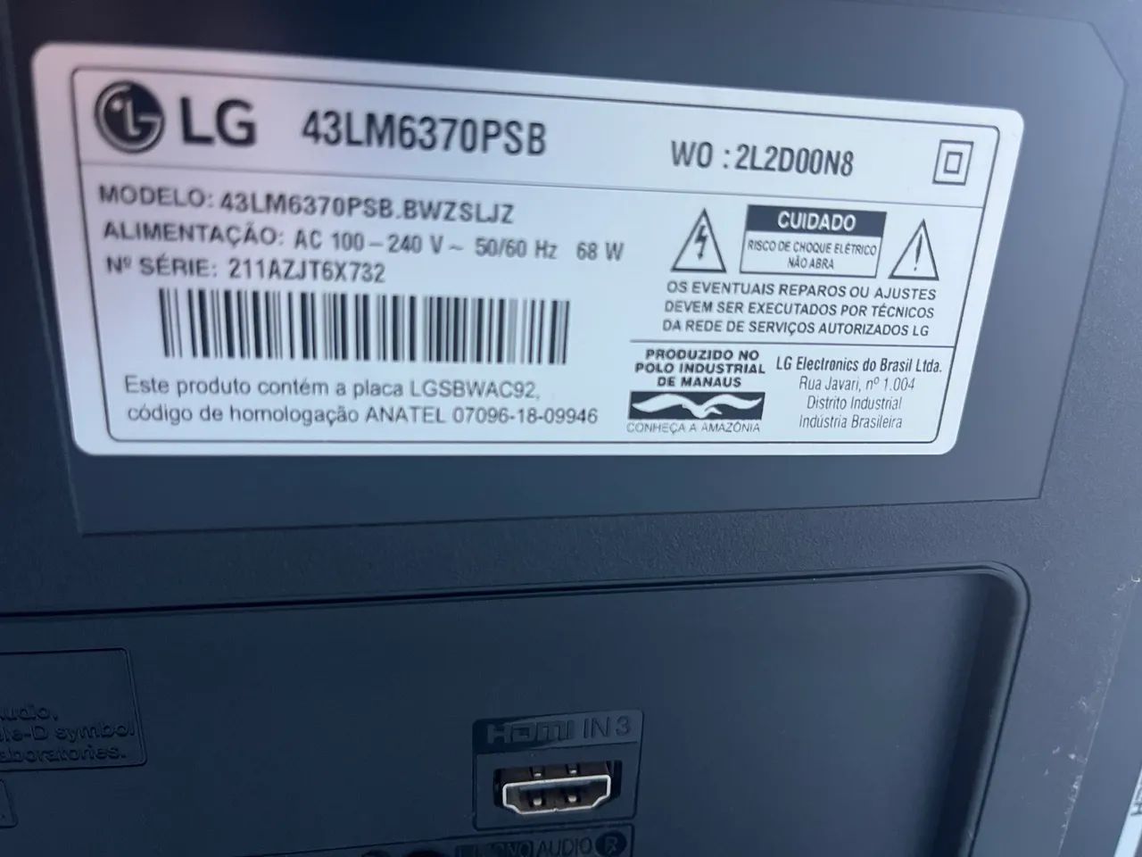 TV LG  43?